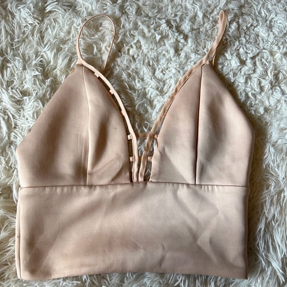 Nude crop top